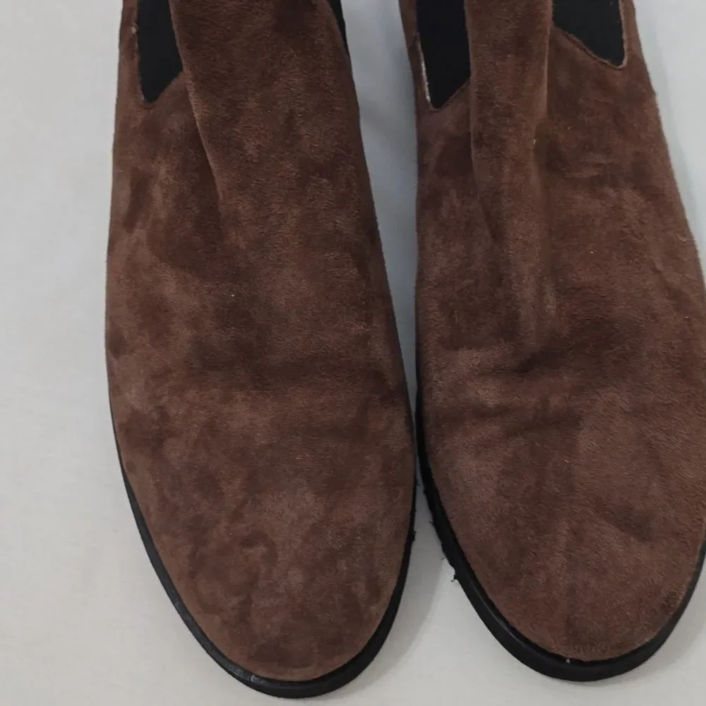 Amalfi Brown Suede‎ Leather Pull On Chelsea Boots 11M